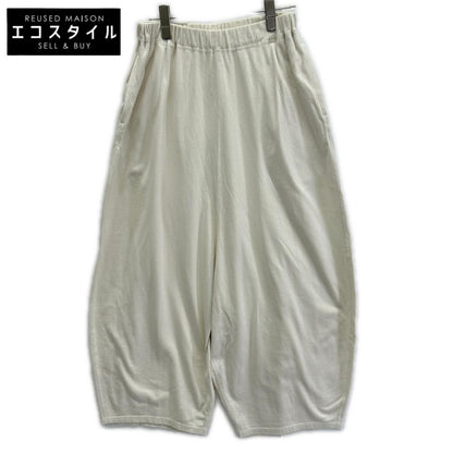 Babaghuri ババグーリ 25SS J0552UP531 Ivory Cotton Carder Twill Elastic-Waist Balloon Pants Bottoms