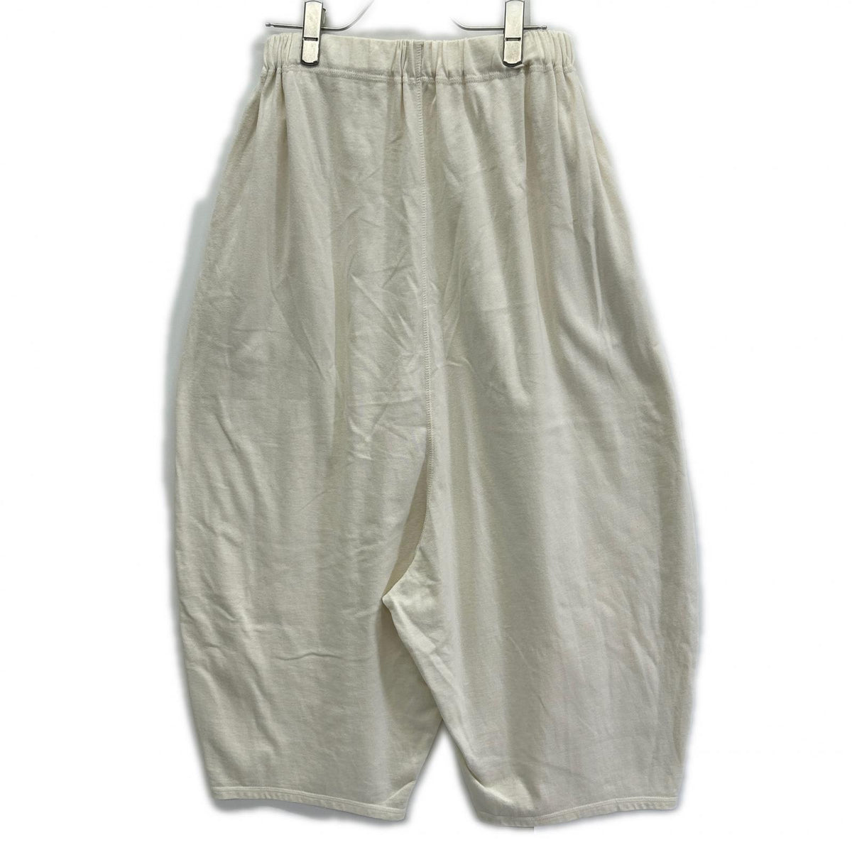 Babaghuri ババグーリ 25SS J0552UP531 Ivory Cotton Carder Twill Elastic-Waist Balloon Pants Bottoms