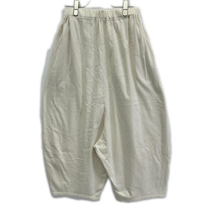 Babaghuri ババグーリ 25SS J0552UP531 Ivory Cotton Carder Twill Elastic-Waist Balloon Pants Bottoms