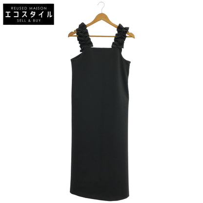 UNITED ARROWS ユナイテッドアローズ ブラック LIGHT PONGY フリル ノースリーブワンピース トップス
