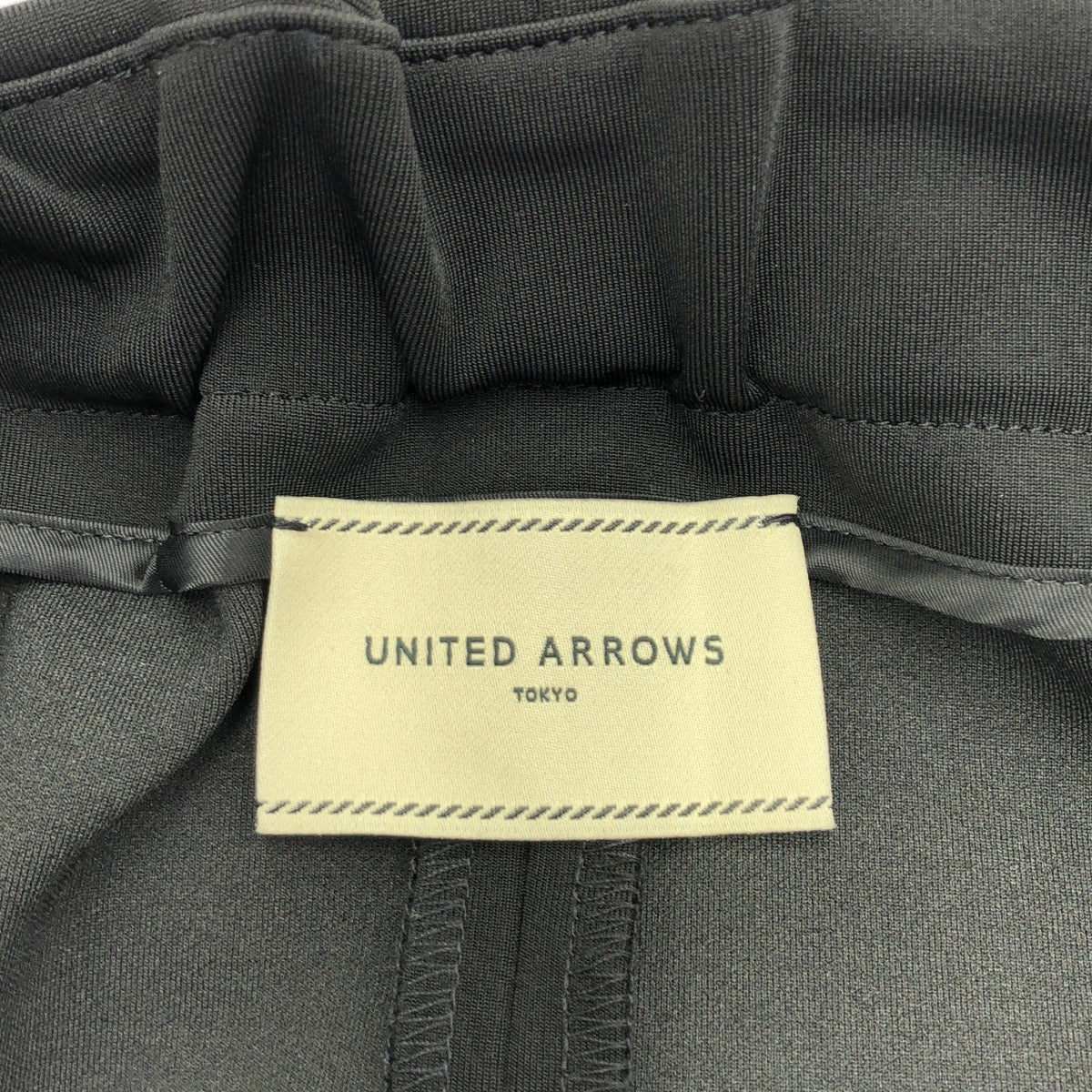 UNITED ARROWS ユナイテッドアローズ ブラック LIGHT PONGY フリル ノースリーブワンピース トップス