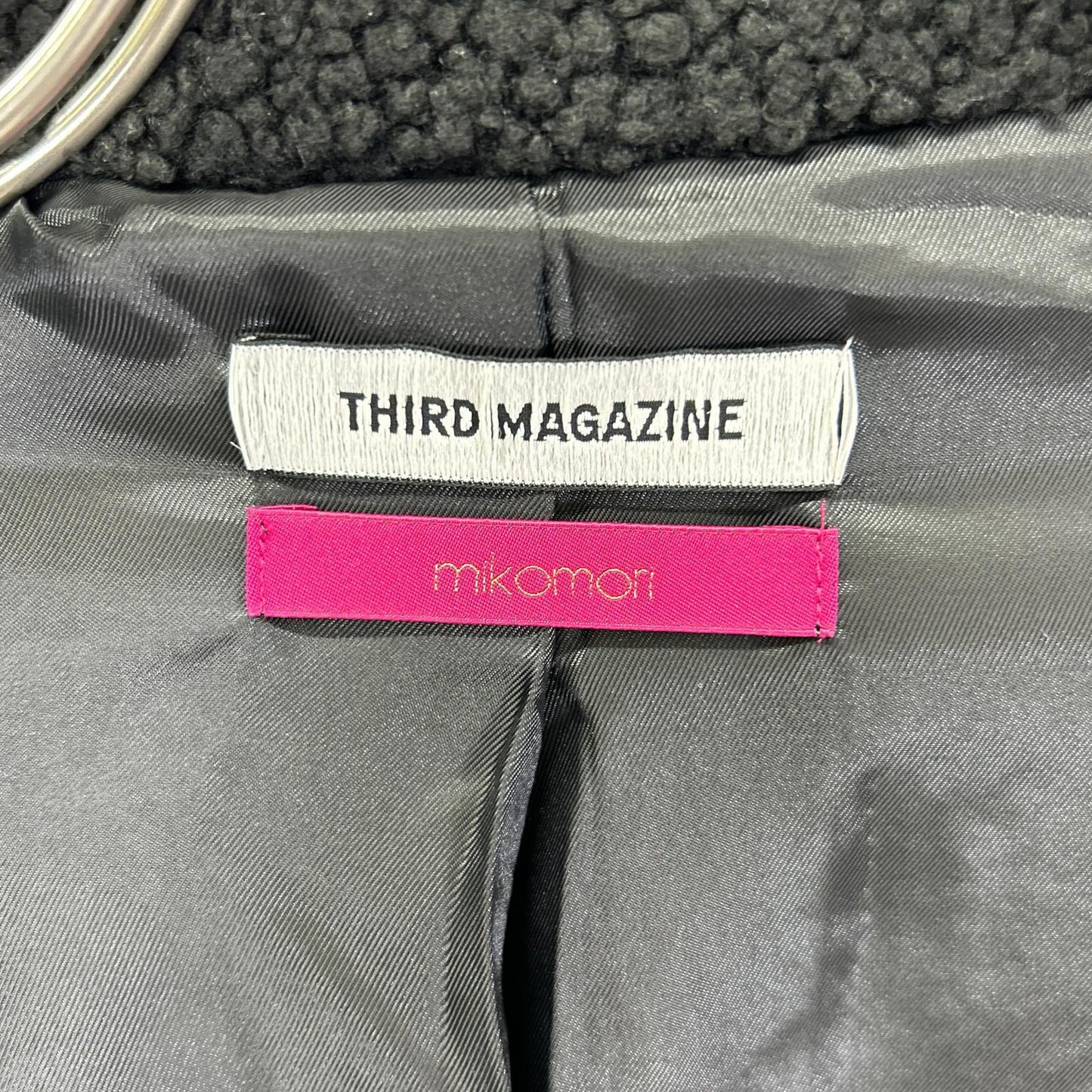 THIRD MAGAZINE サードマガジン 【×MIKOMORI】A0843FJM415 ブラック ボア フェイクレザージャケット ジャケット