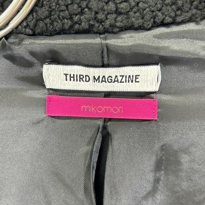 THIRD MAGAZINE サードマガジン 【×MIKOMORI】A0843FJM415 ブラック ボア フェイクレザージャケット ジャケット