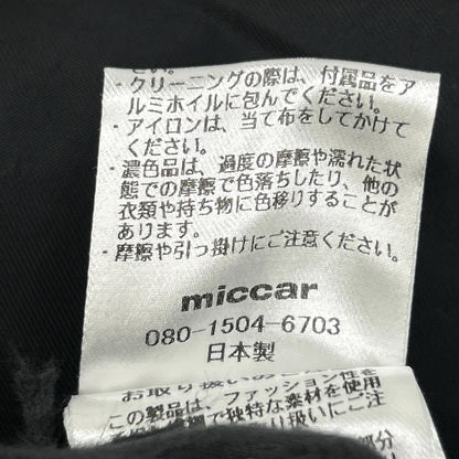 miccar ミカー No.9 ブラック シルクウール ノースリーブ ジャケット ベスト