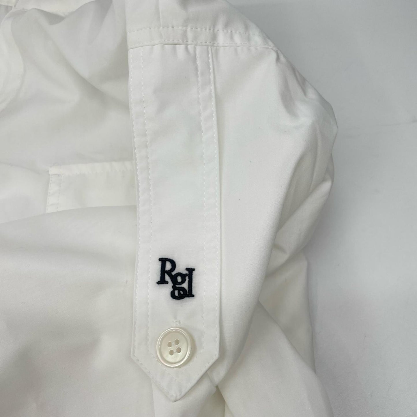 regleam リグリーム 26年製 ホワイト ロングスリーブ ロールアップシャツ トップス