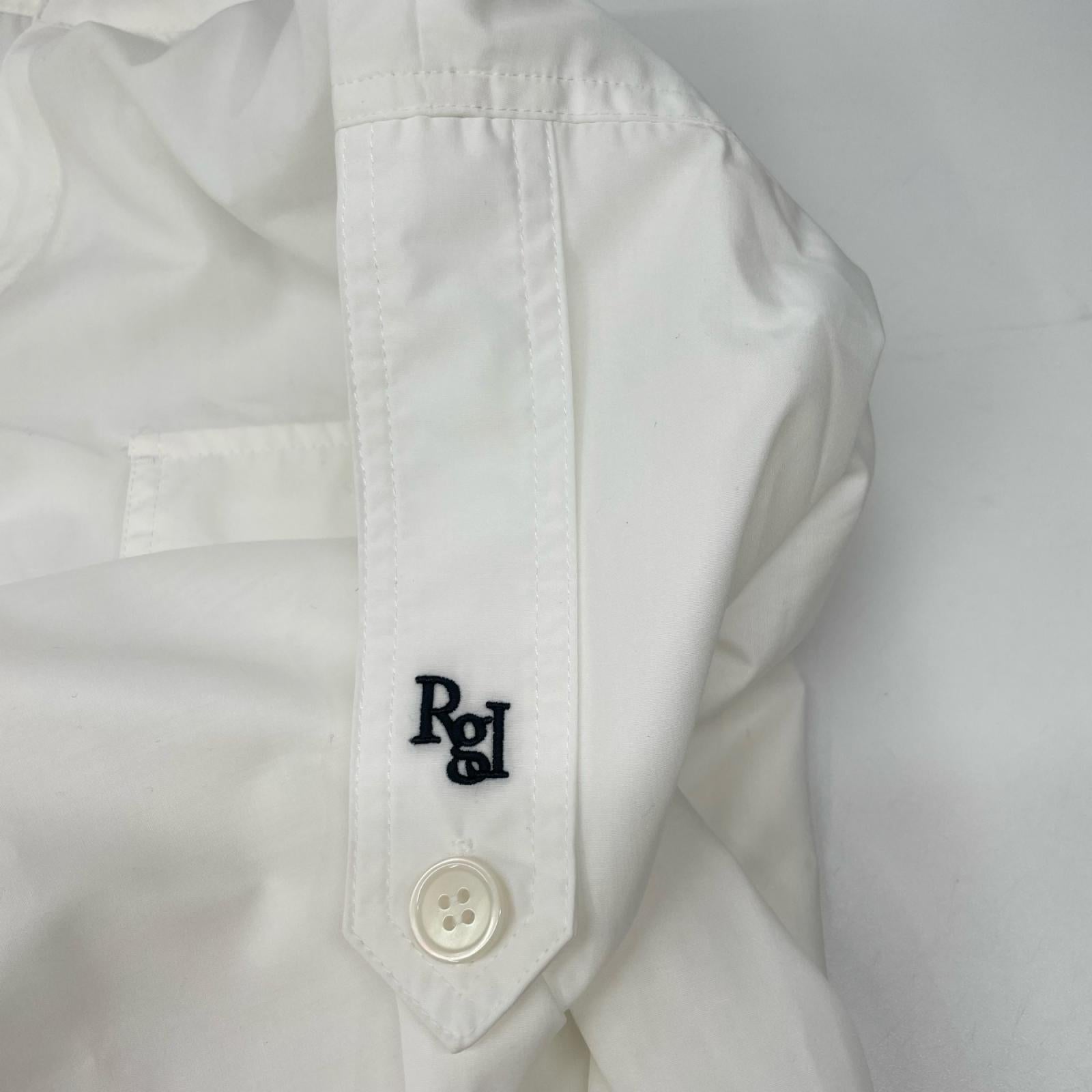 regleam リグリーム 26年製 ホワイト ロングスリーブ ロールアップシャツ トップス