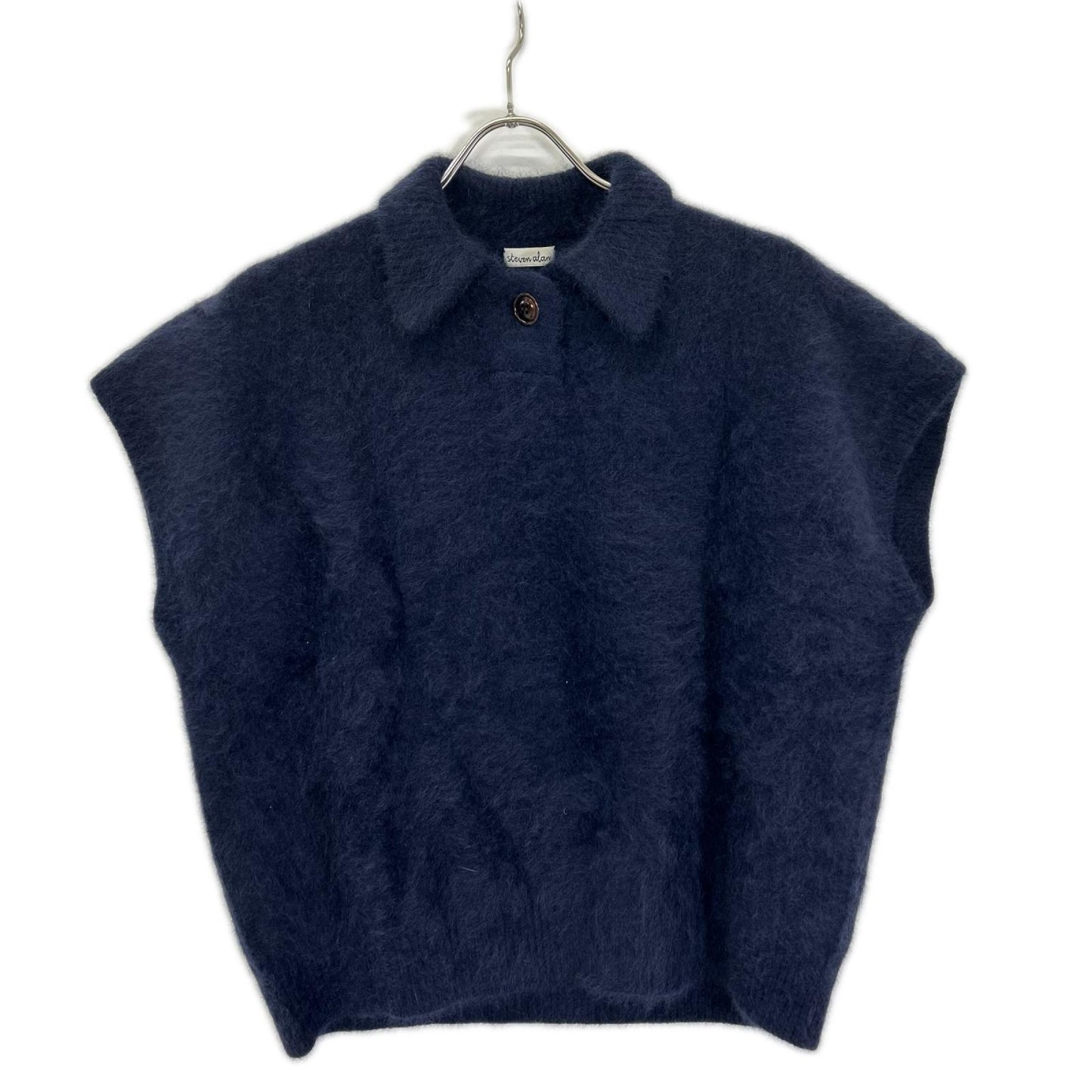steven alan スティーブンアラン ネイビー ラクーン ウール ノースリーブ セーター トップス