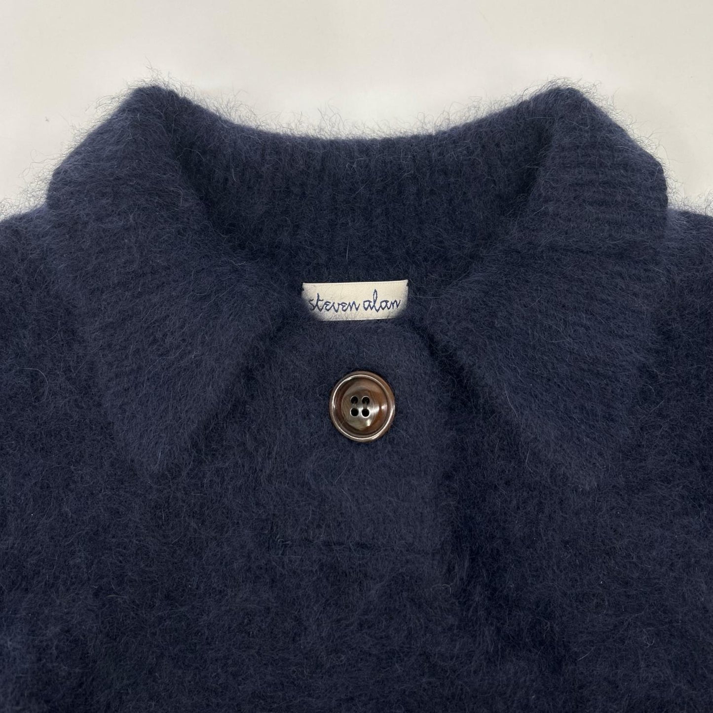 steven alan スティーブンアラン ネイビー ラクーン ウール ノースリーブ セーター トップス