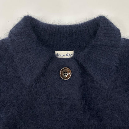 steven alan スティーブンアラン ネイビー ラクーン ウール ノースリーブ セーター トップス