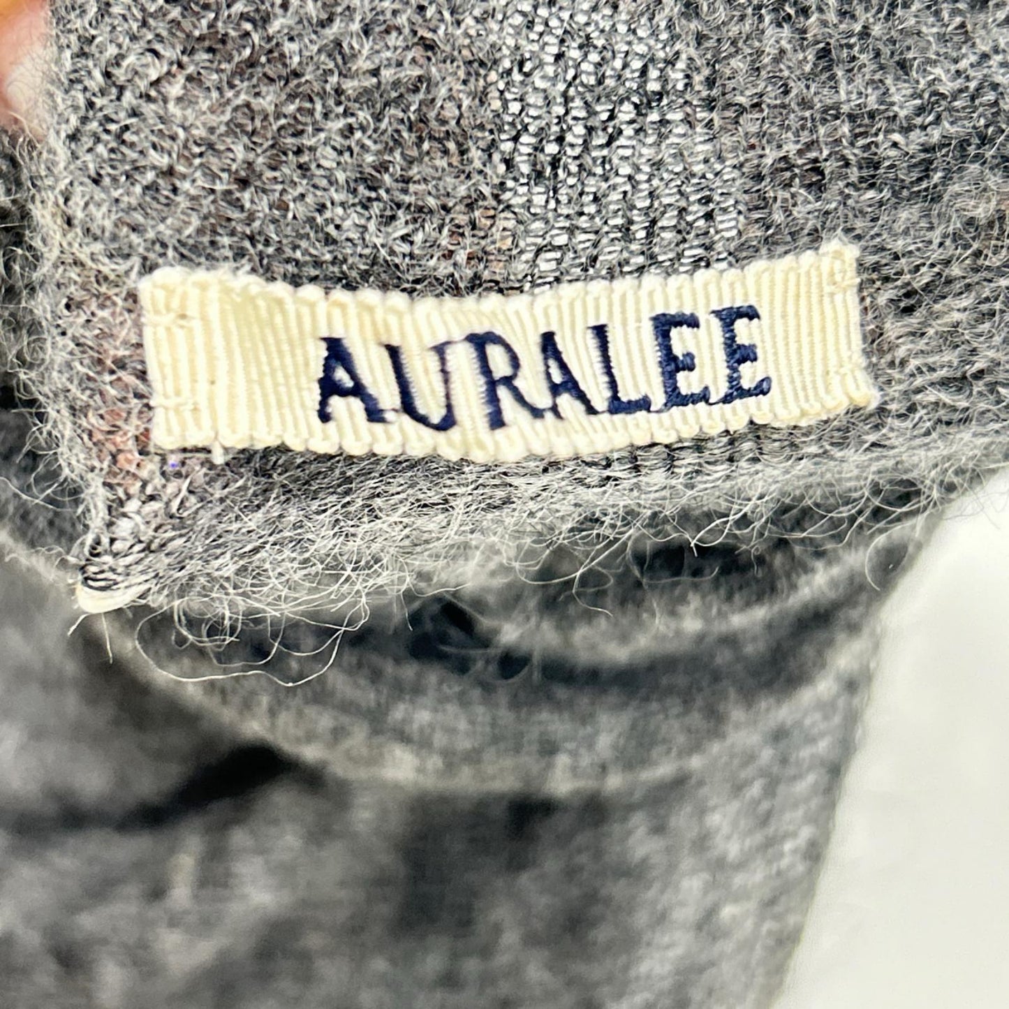 AURALEE オーラリー チャコール タートルネック ロングスリーブ ニット トップス