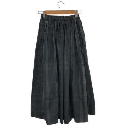 UNITED ARROWS ユナイテッドアローズ ブラック チャック柄 タフタ フレアスカート ボトムス