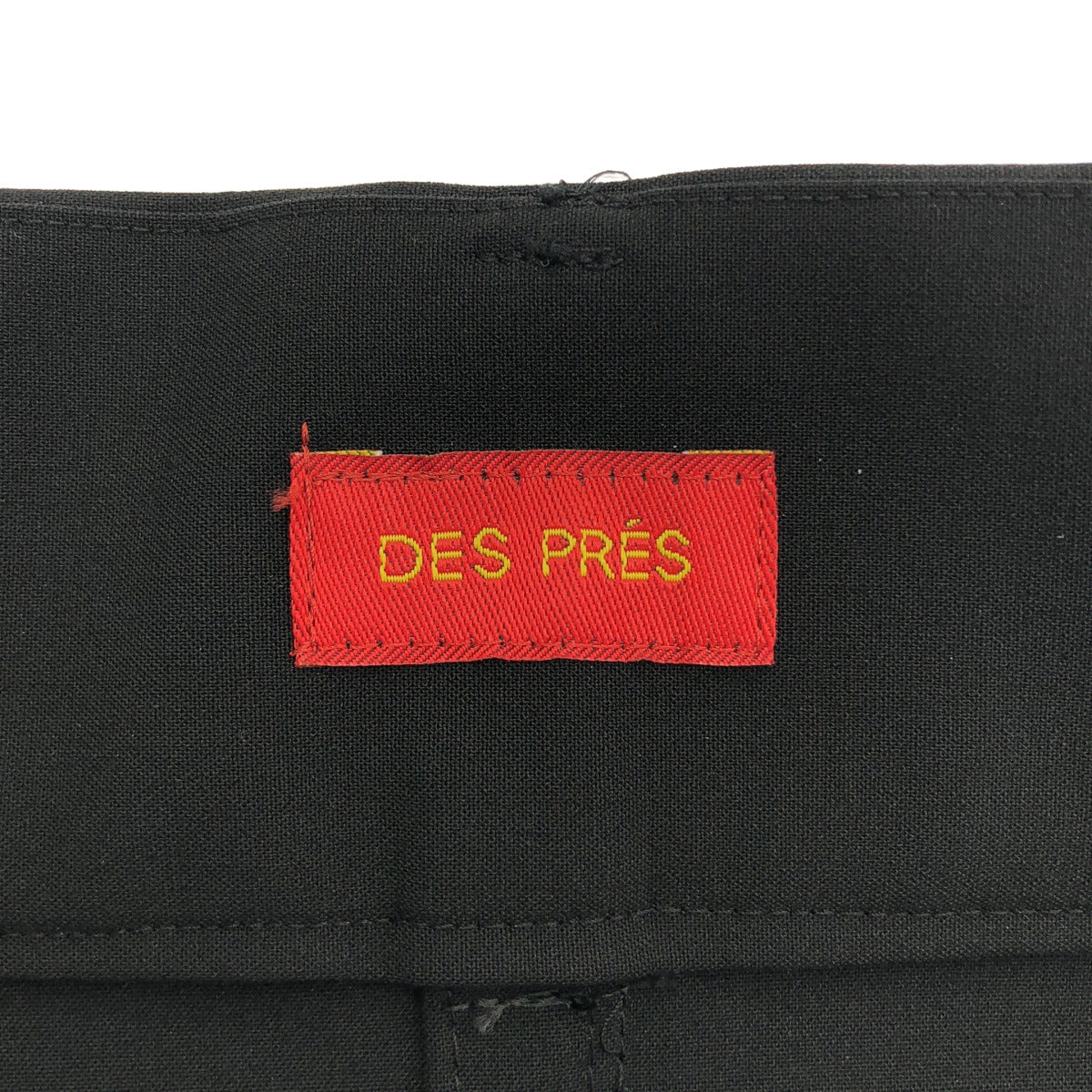 DES PRES デプレ ブラック ウールストレッチ ラウンドヘムスカート ボトムス