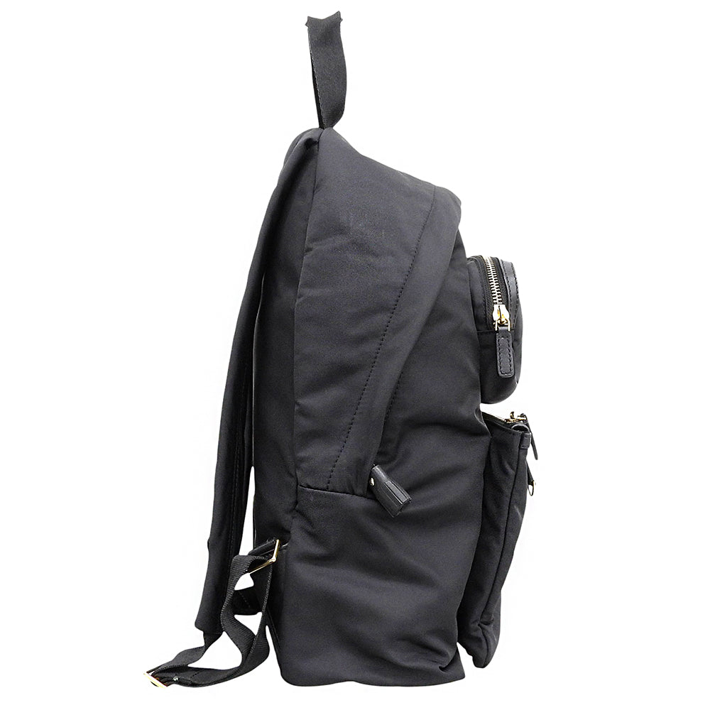 Anya Hindmarch アニヤ ハインドマーチ Labelledシリーズ エコナイロン Backpack MultiPocket マルチポケット バックパック レディース 黒