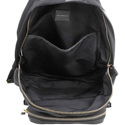 Anya Hindmarch アニヤ ハインドマーチ Labelledシリーズ エコナイロン Backpack MultiPocket マルチポケット バックパック レディース 黒