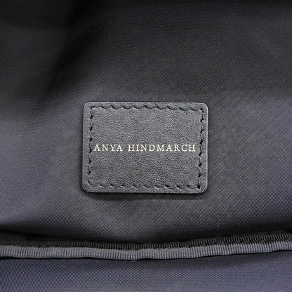 Anya Hindmarch アニヤ ハインドマーチ Labelledシリーズ エコナイロン Backpack MultiPocket マルチポケット バックパック レディース 黒