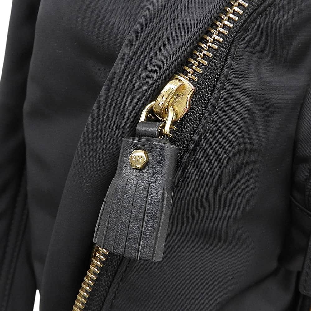 Anya Hindmarch アニヤ ハインドマーチ Labelledシリーズ エコナイロン Backpack MultiPocket マルチポケット バックパック レディース 黒