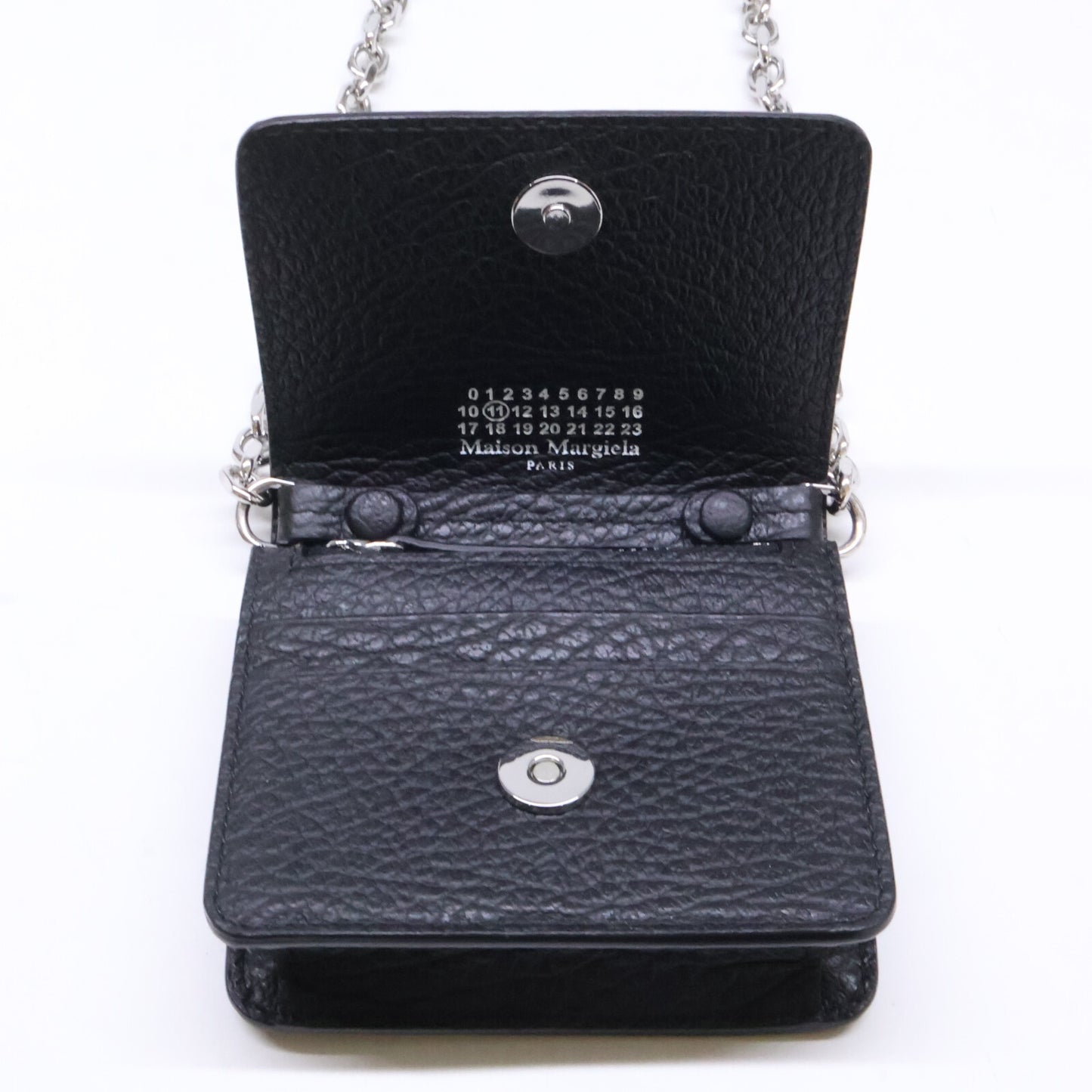 Maison margiela メゾンマルジェラ 【美品】11 SA3UI0009 P4455 T8013 4ステッチ チェーンウォレット ショルダーバッグ