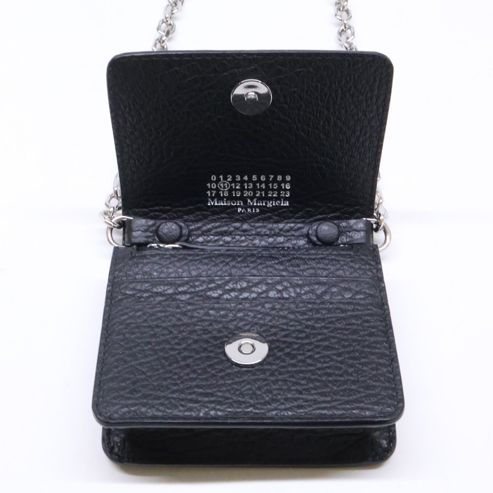 Maison margiela メゾンマルジェラ 【美品】11 SA3UI0009 P4455 T8013 4ステッチ チェーンウォレット ショルダーバッグ