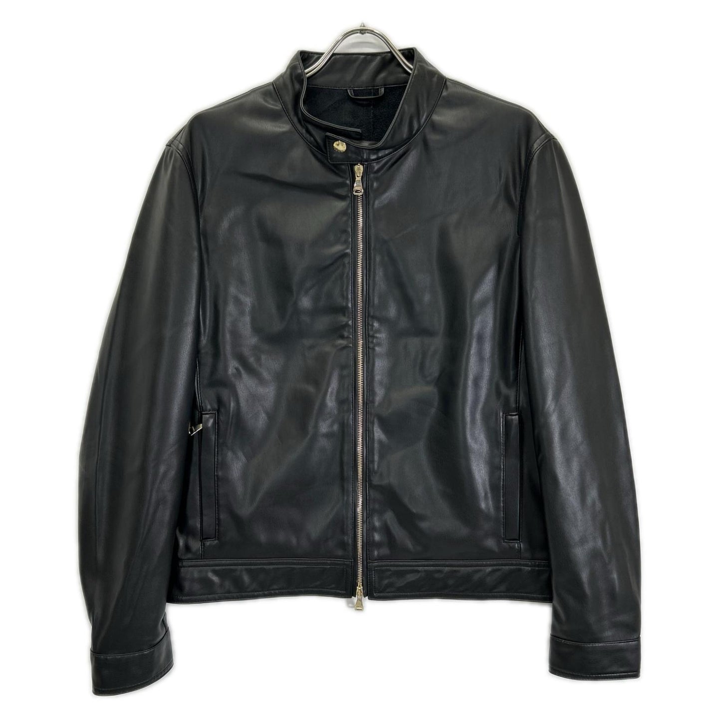 EMMETI エンメティー 【BR別注】ブラック TECH02 JURI ウォッシャブルテックレザー ゴールド金具 シングルライダース ジャケット ジャケット