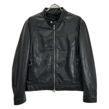 EMMETI エンメティー 【BR別注】ブラック TECH02 JURI ウォッシャブルテックレザー ゴールド金具 シングルライダース ジャケット ジャケット