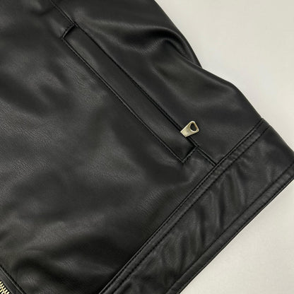 EMMETI エンメティー 【BR別注】ブラック TECH02 JURI ウォッシャブルテックレザー ゴールド金具 シングルライダース ジャケット ジャケット