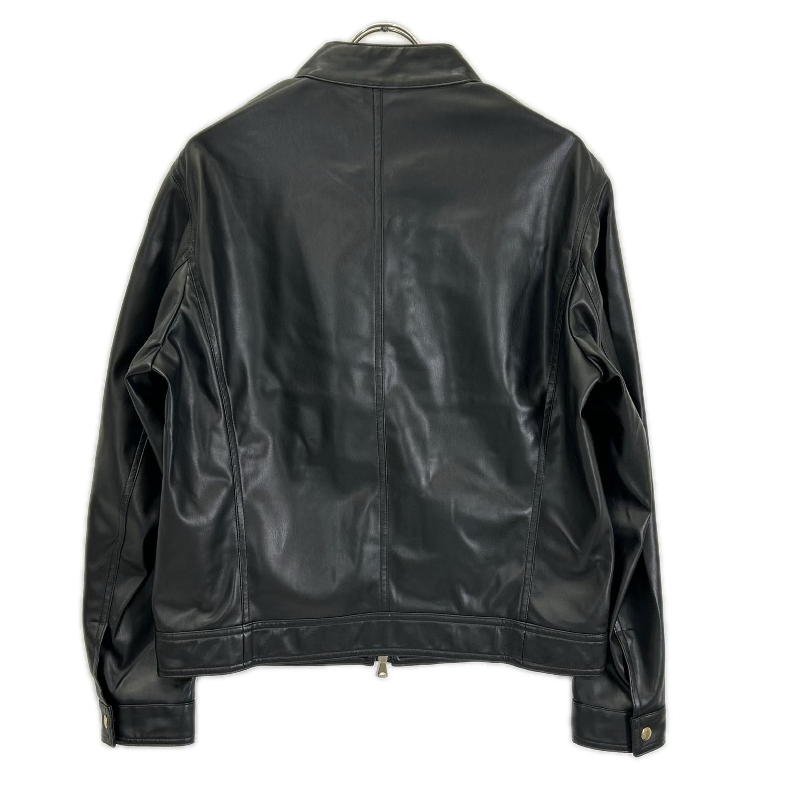 EMMETI エンメティー 【BR別注】ブラック TECH02 JURI ウォッシャブルテックレザー ゴールド金具 シングルライダース ジャケット ジャケット