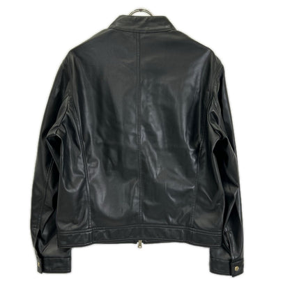 EMMETI エンメティー 【BR別注】ブラック TECH02 JURI ウォッシャブルテックレザー ゴールド金具 シングルライダース ジャケット ジャケット