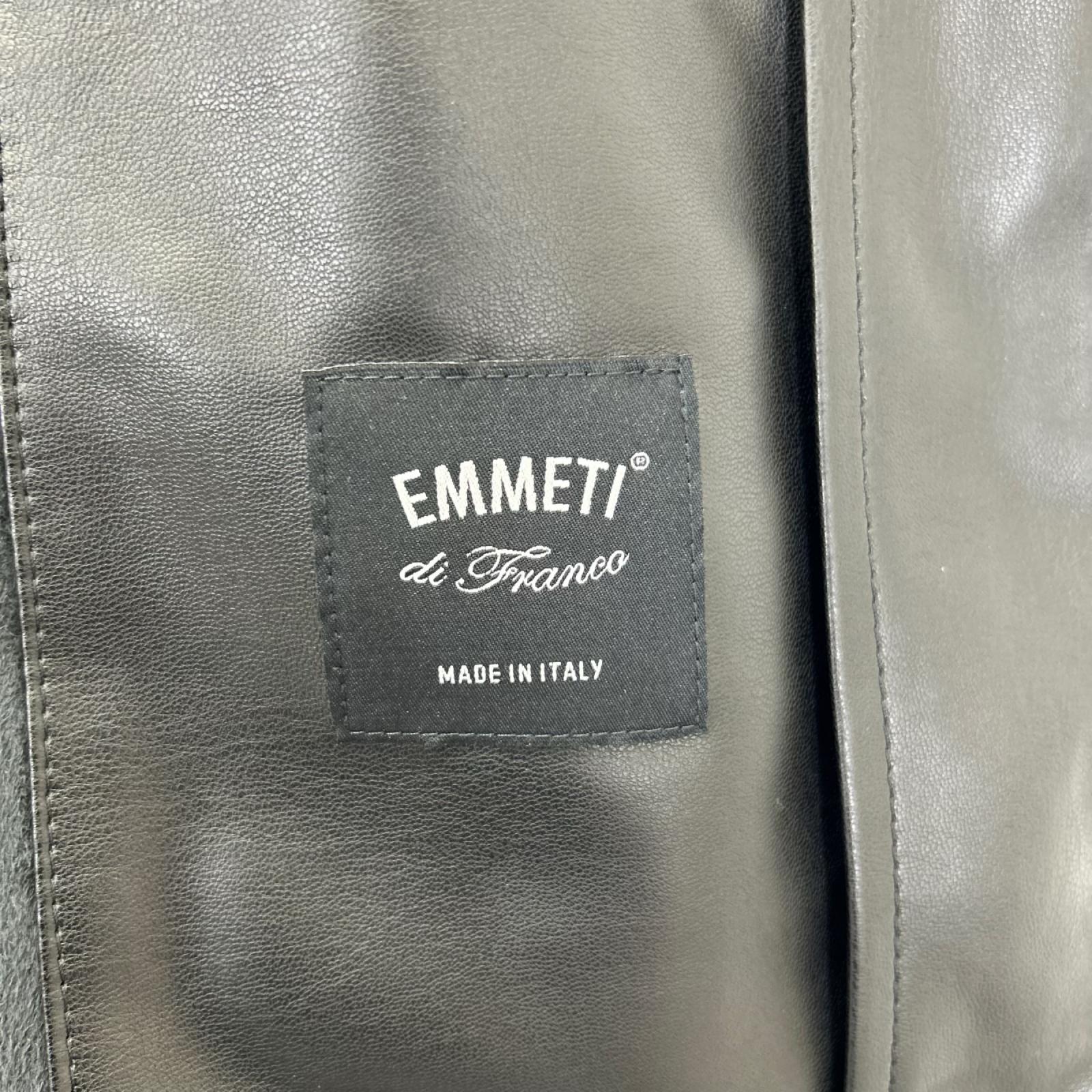 EMMETI エンメティー 【BR別注】ブラック TECH02 JURI ウォッシャブルテックレザー ゴールド金具 シングルライダース ジャケット ジャケット