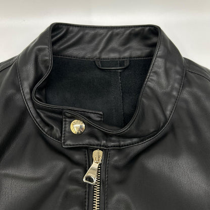 EMMETI エンメティー 【BR別注】ブラック TECH02 JURI ウォッシャブルテックレザー ゴールド金具 シングルライダース ジャケット ジャケット