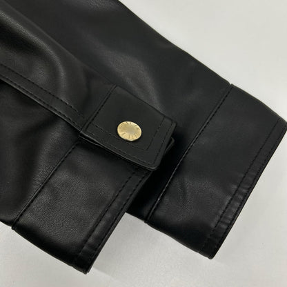 EMMETI エンメティー 【BR別注】ブラック TECH02 JURI ウォッシャブルテックレザー ゴールド金具 シングルライダース ジャケット ジャケット
