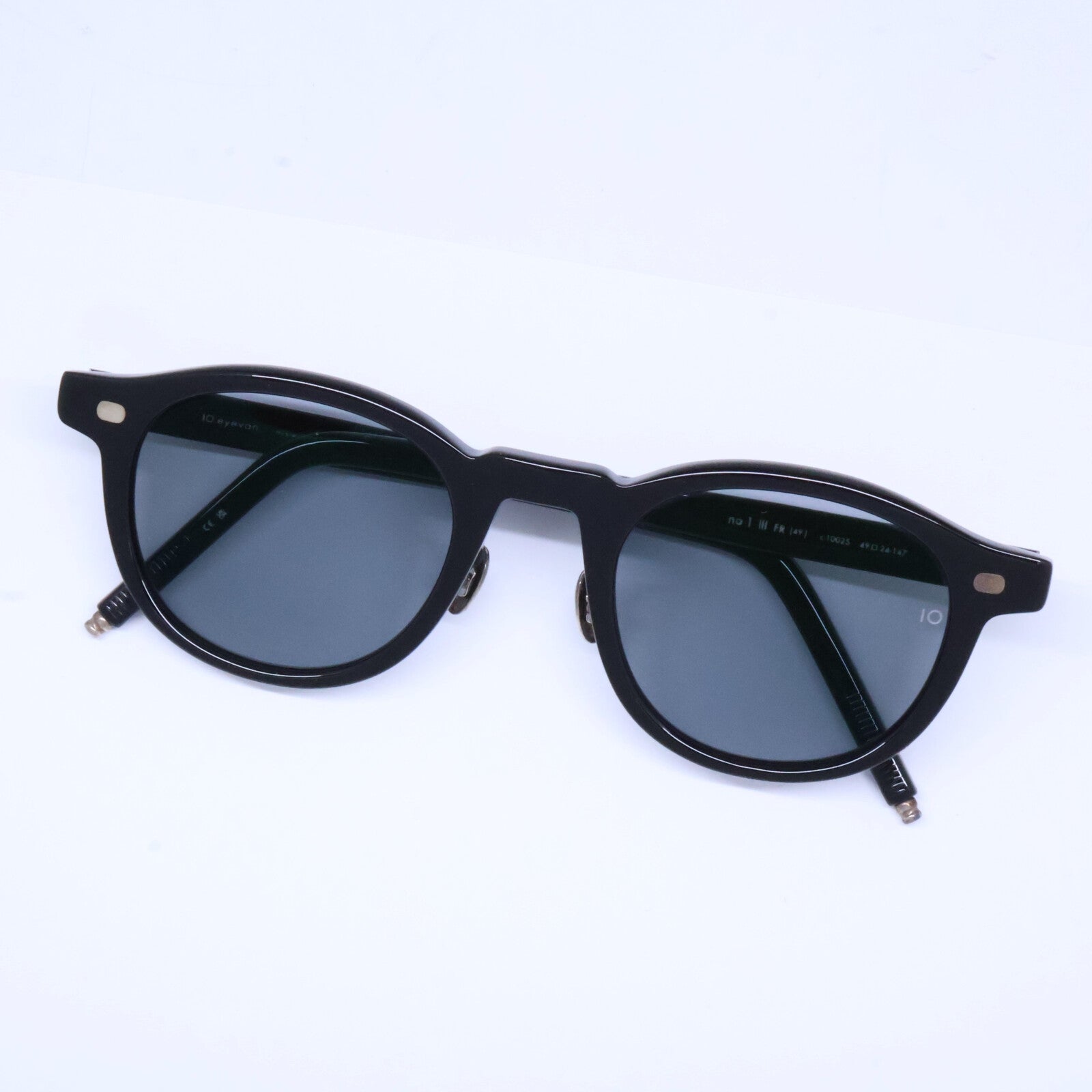10eyevan テンアイヴァン 【美品】no.1 III FR(49) c.1002S セルロイド ウェリントンシェイプ サングラス