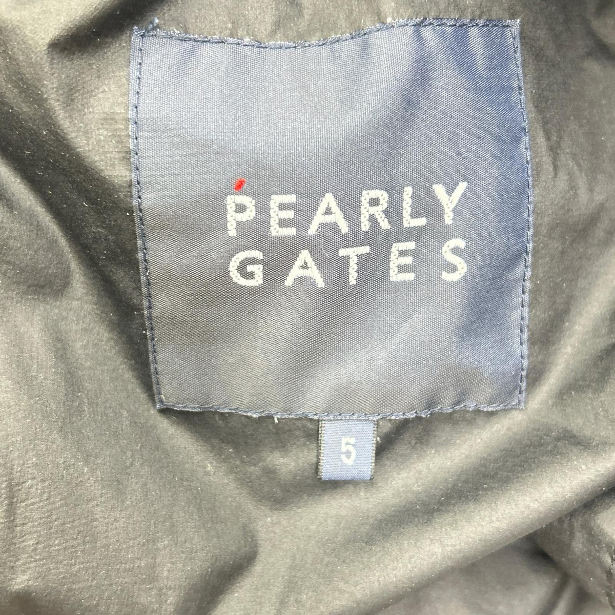 PEARLY GATES パーリーゲイツ ブラック PG刺繍 パテッドプルオーバーフーディ ジャケット