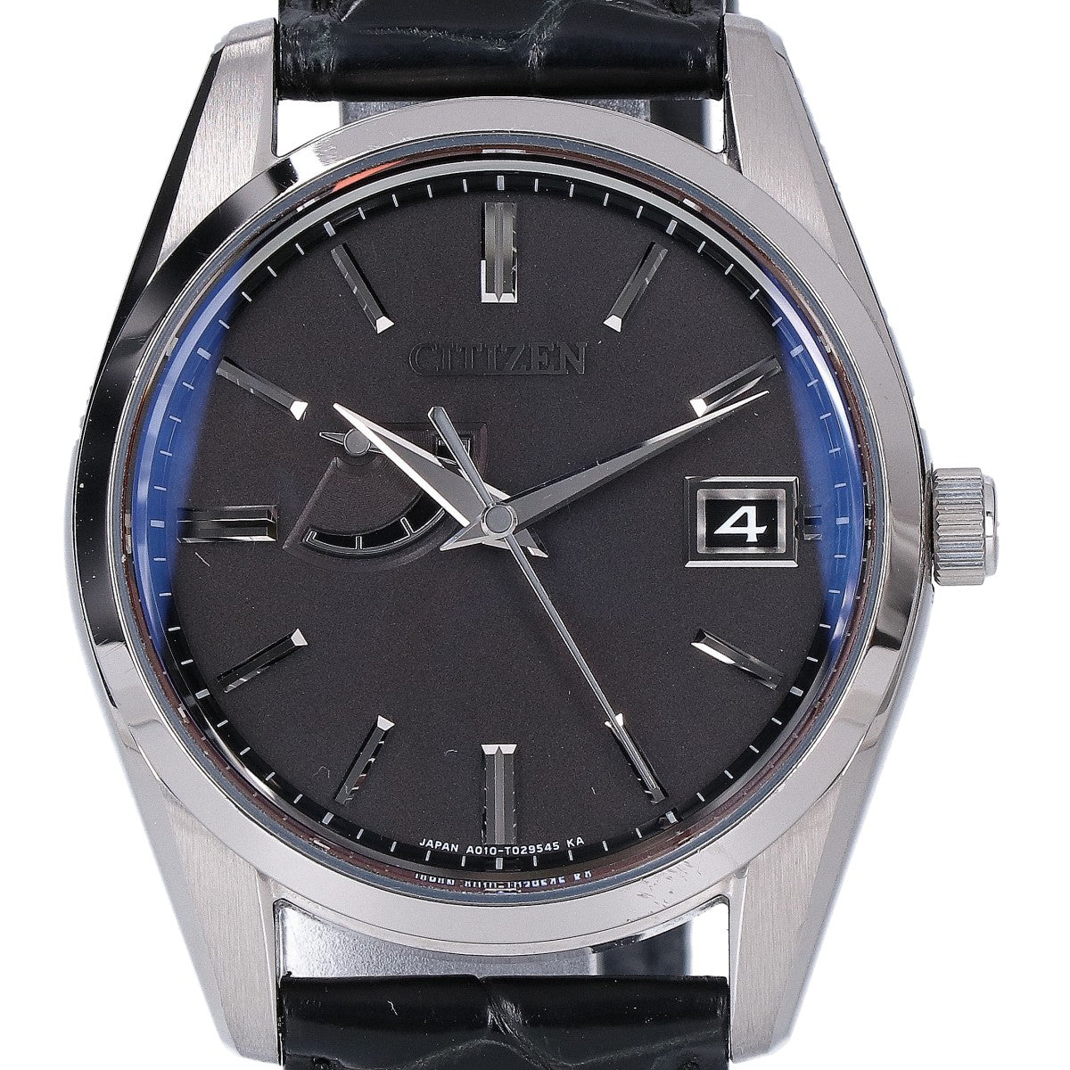 CITIZEN シチズン AQ1010-03E The CITIZEN/ザ・シチズン 黒文字盤 クロコレザーベルト エコドライブ ソーラー 腕時計