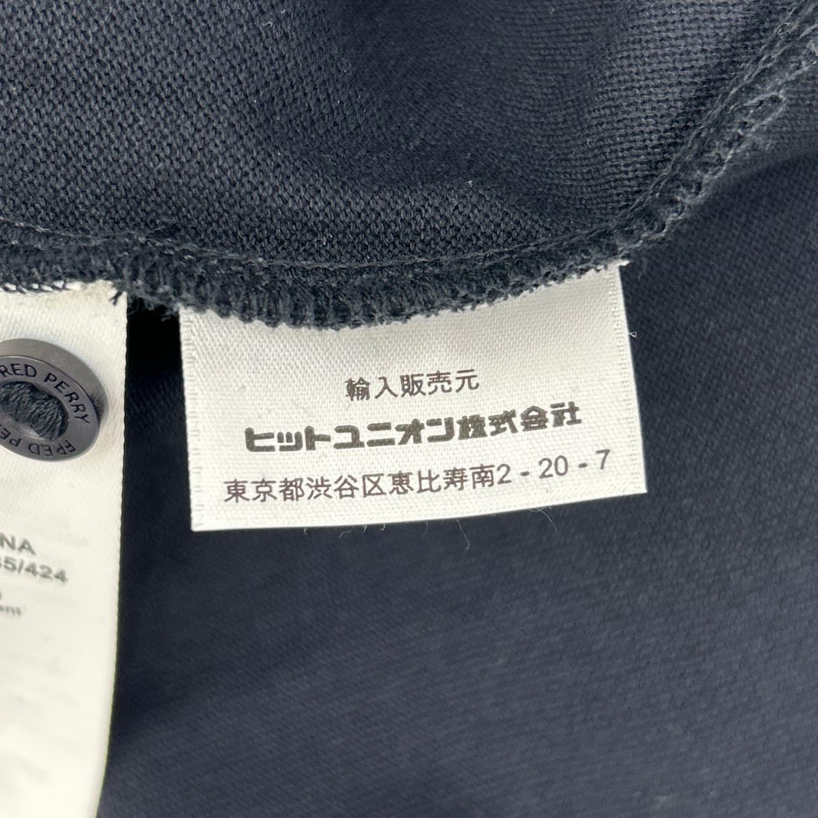 FRED PERRY フレッドペリー M3636 ネイビー コットン ホワイトティップライン 長袖 ポロシャツ トップス