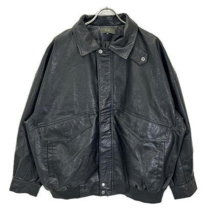 CLEL クレイル ブラック ヴィンテージ加工 フルジップ ブルゾン ジャケット