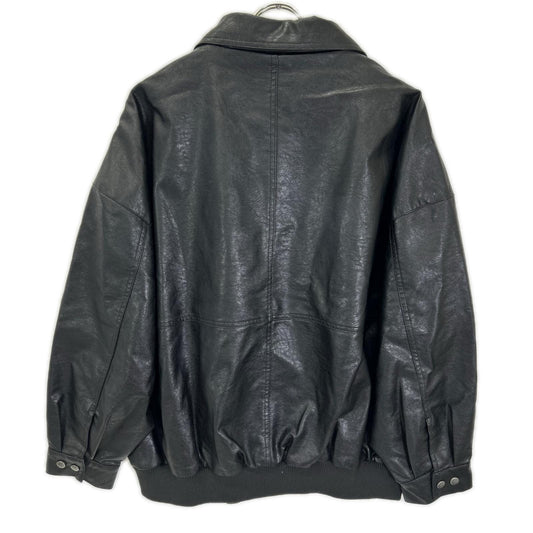 CLEL クレイル ブラック ヴィンテージ加工 フルジップ ブルゾン ジャケット
