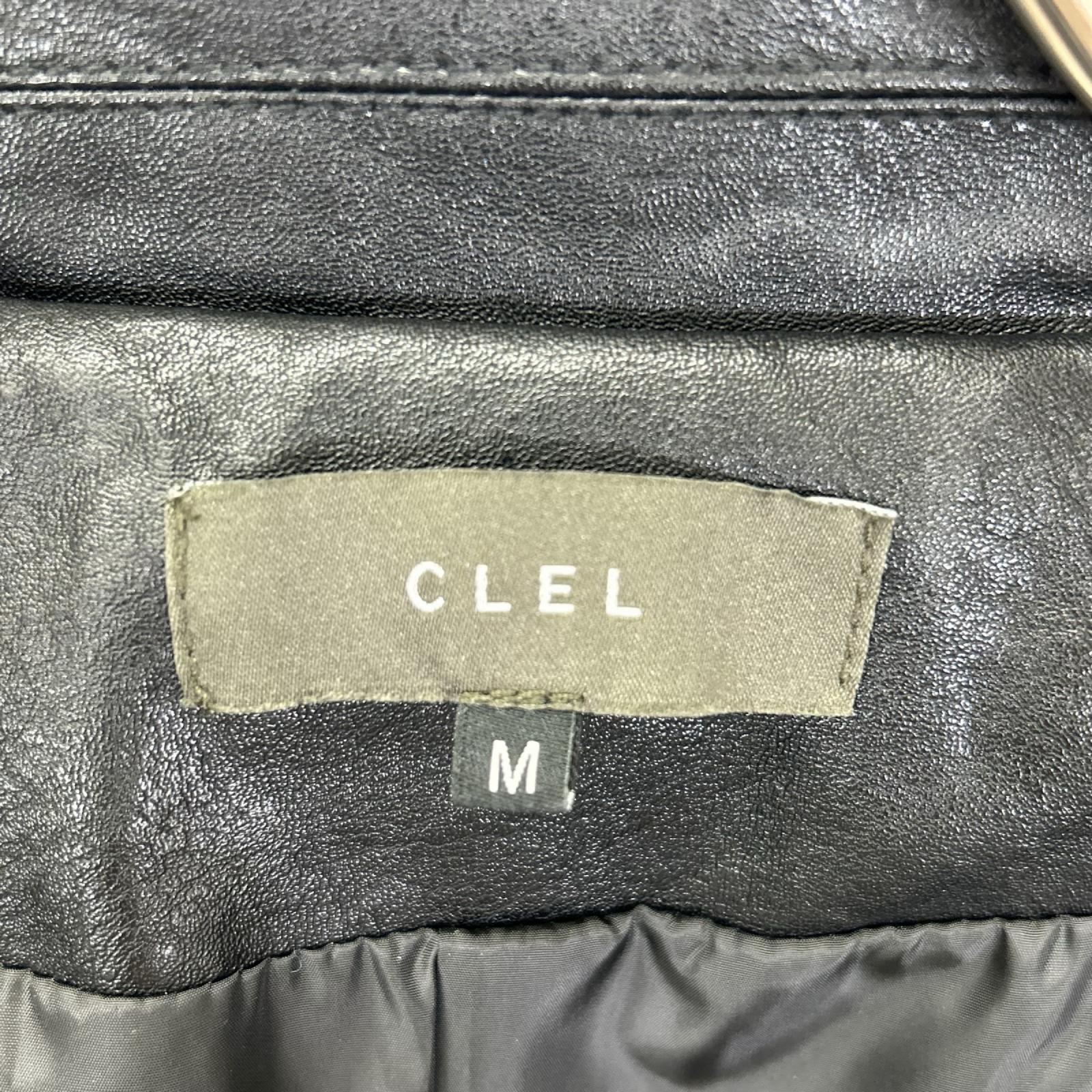 CLEL クレイル ブラック ヴィンテージ加工 フルジップ ブルゾン ジャケット