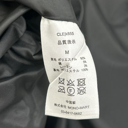 CLEL クレイル ブラック ヴィンテージ加工 フルジップ ブルゾン ジャケット