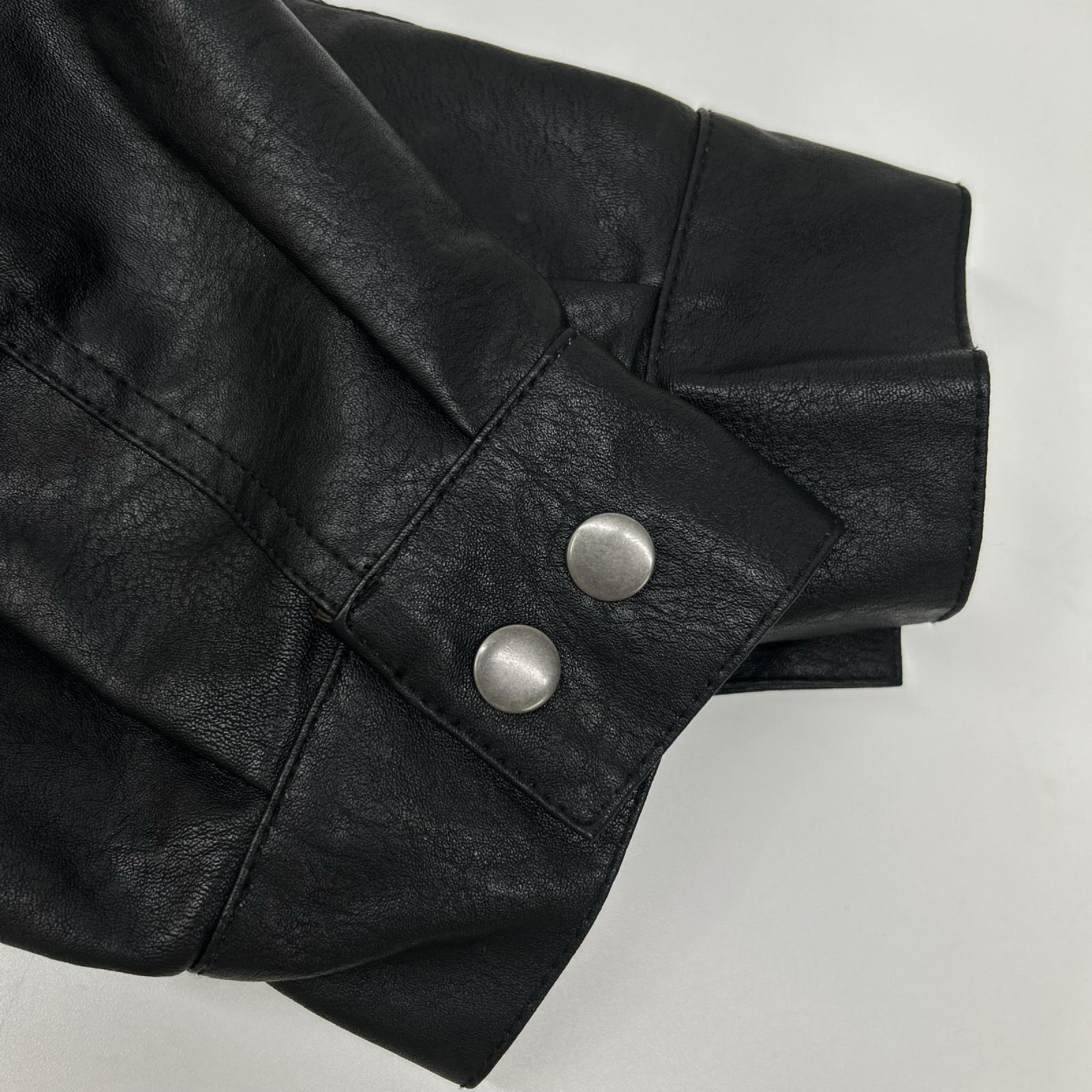 CLEL クレイル ブラック ヴィンテージ加工 フルジップ ブルゾン ジャケット