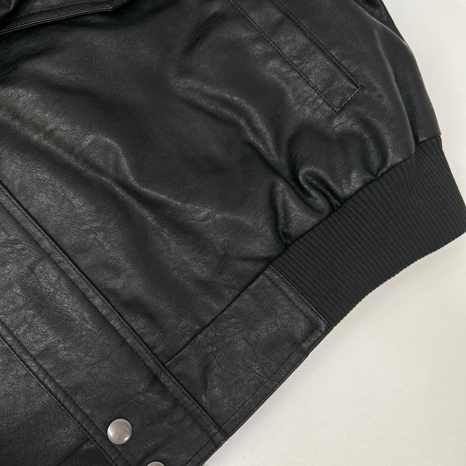 CLEL クレイル ブラック ヴィンテージ加工 フルジップ ブルゾン ジャケット