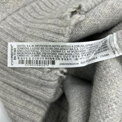 ZARA ザラ 【×Adererror】グレー ウール フロントロゴ オーバーサイズ ニット トップス