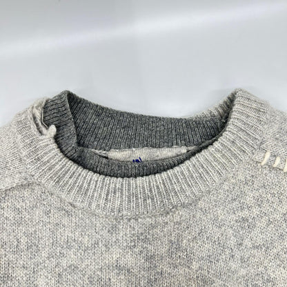 ZARA ザラ 【×Adererror】グレー ウール フロントロゴ オーバーサイズ ニット トップス