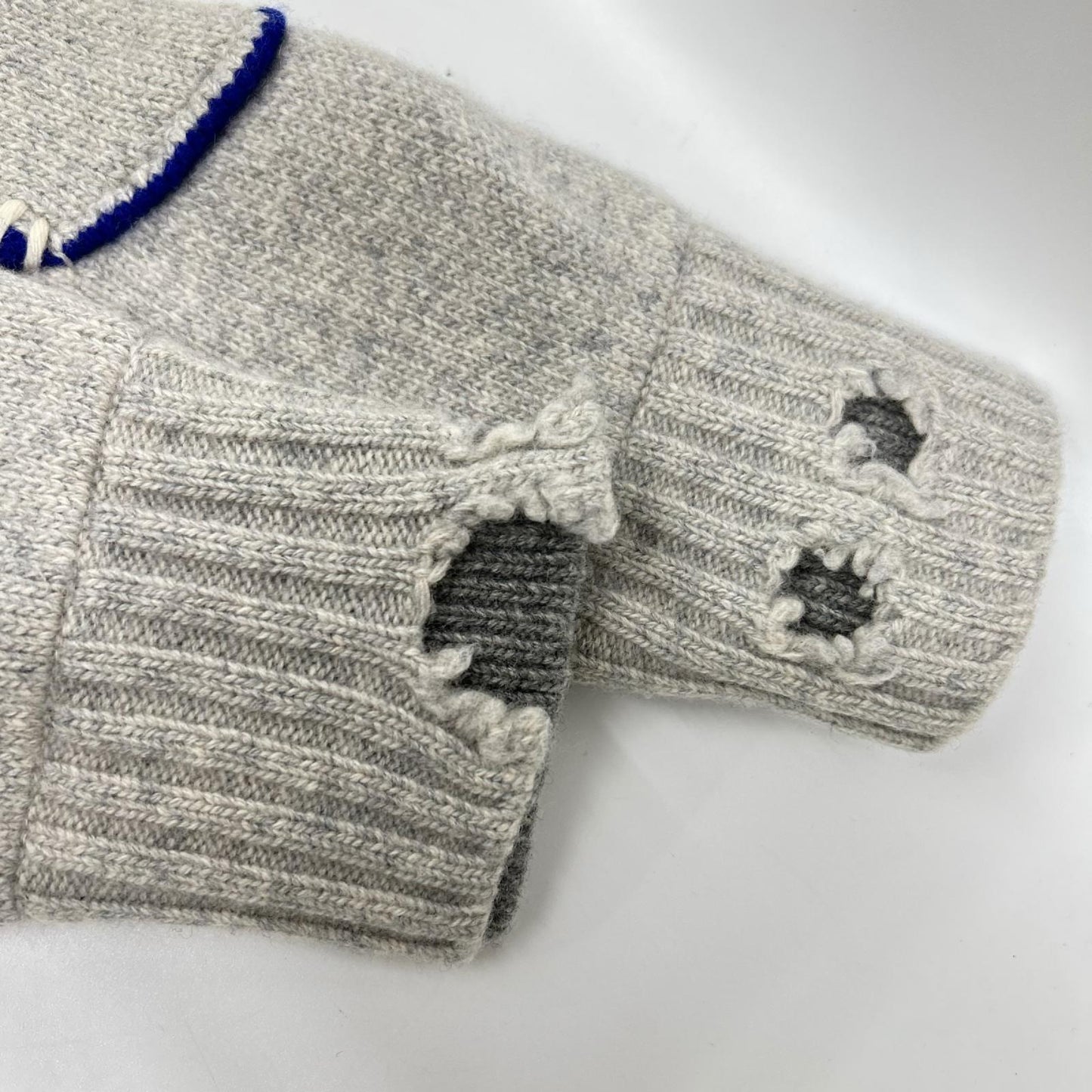 ZARA ザラ 【×Adererror】グレー ウール フロントロゴ オーバーサイズ ニット トップス