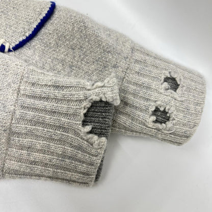 ZARA ザラ 【×Adererror】グレー ウール フロントロゴ オーバーサイズ ニット トップス