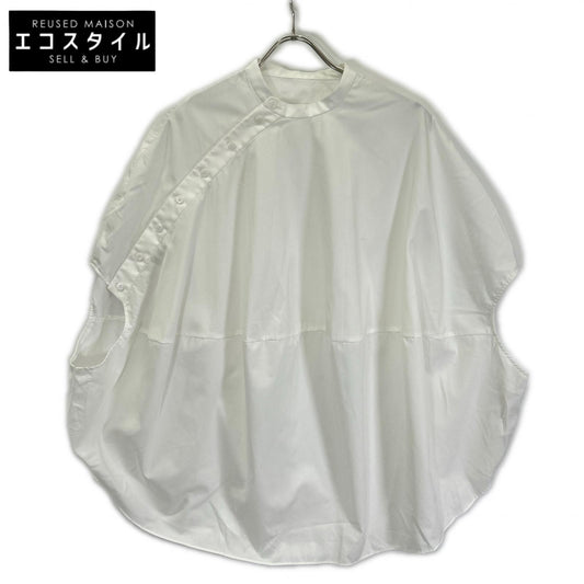 ENFOLD エンフォルド 26SS 300JS230-3621 ホワイト ブロードコットン アシンメトリー GLOBE PULLOVER トップス