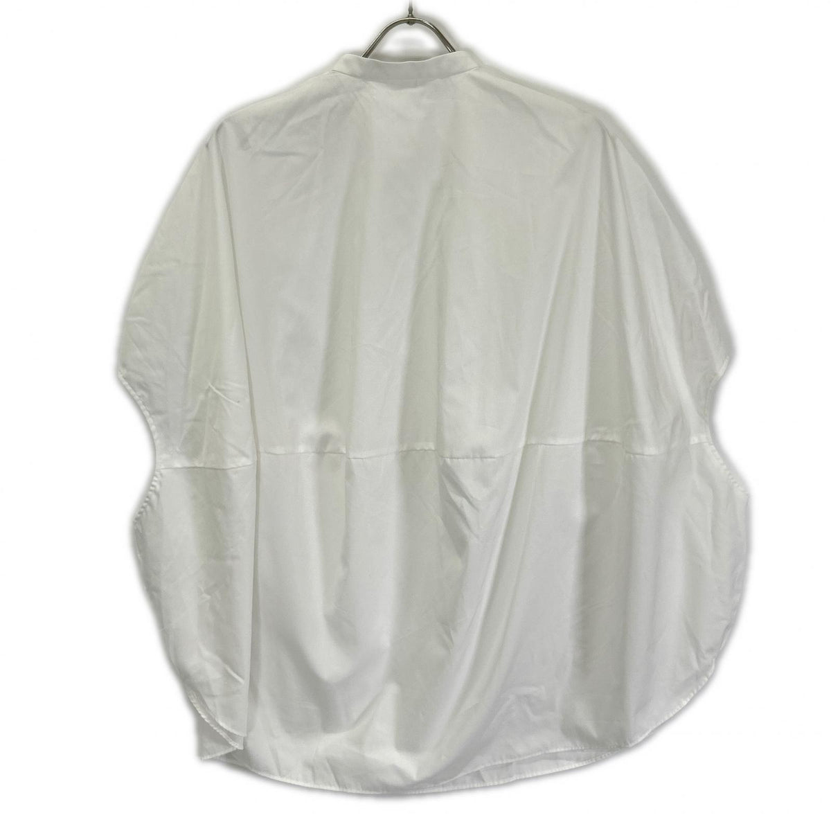 ENFOLD エンフォルド 26SS 300JS230-3621 White Broadcloth Cotton Asymmetrical GLOBE PULLOVER Top