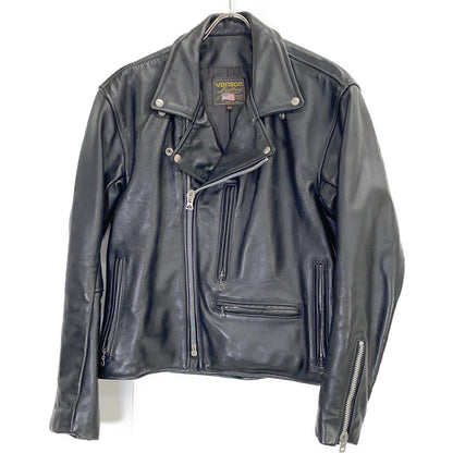 VANSON バンソン ブラック レザー USA製 ドミネーター ダブルライダースジャケット ジャケット