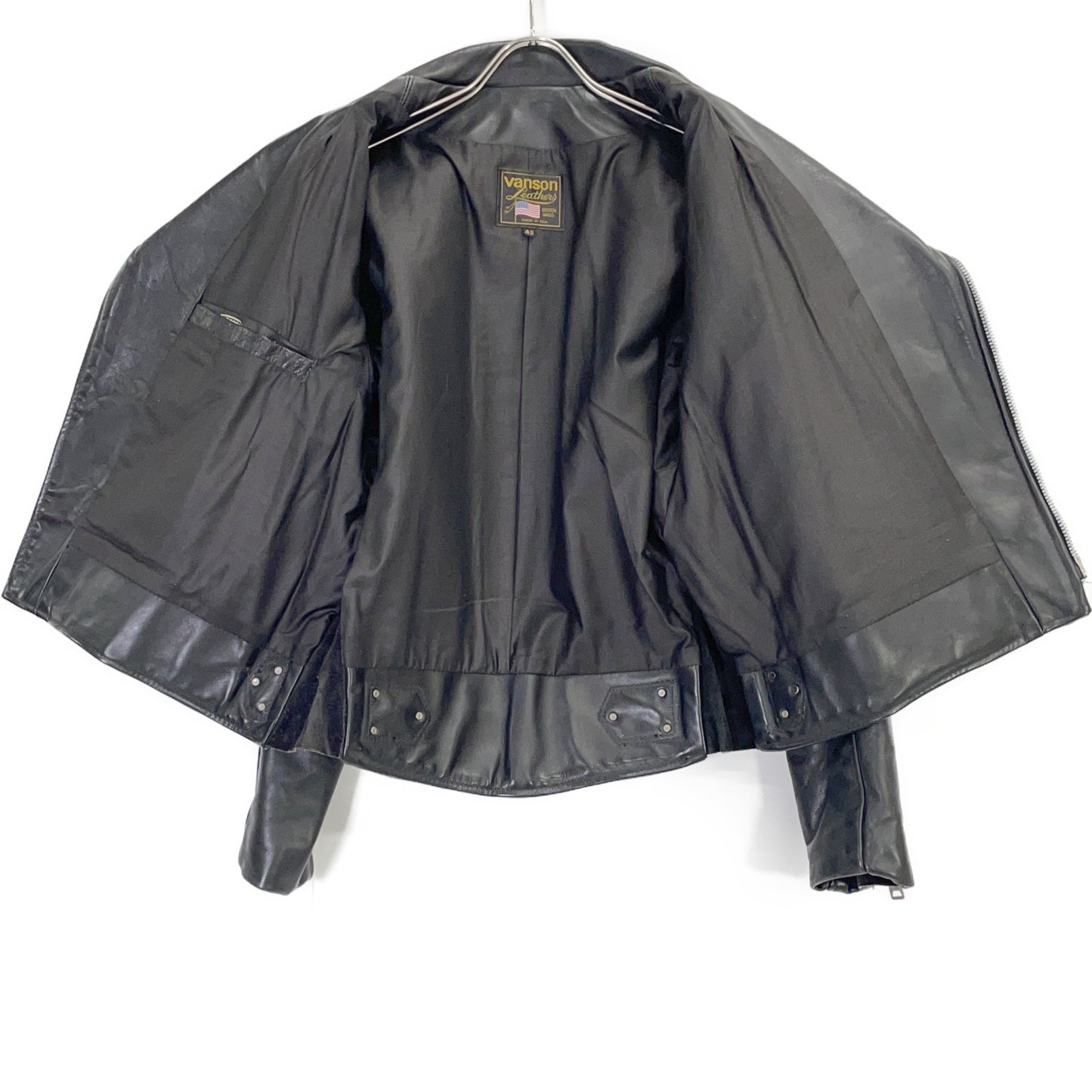 VANSON バンソン ブラック レザー USA製 ドミネーター ダブルライダースジャケット ジャケット