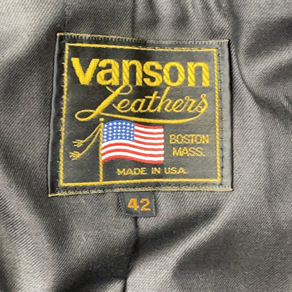 VANSON バンソン ブラック レザー USA製 ドミネーター ダブルライダースジャケット ジャケット