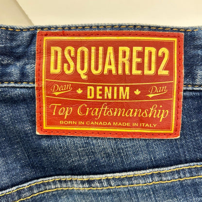 DSQUARED2 ディースクエアード 23年製 S74LB1247 ブルー ボタンフライ SKATER JEAN スケーター ストレッチデニム ボトムス